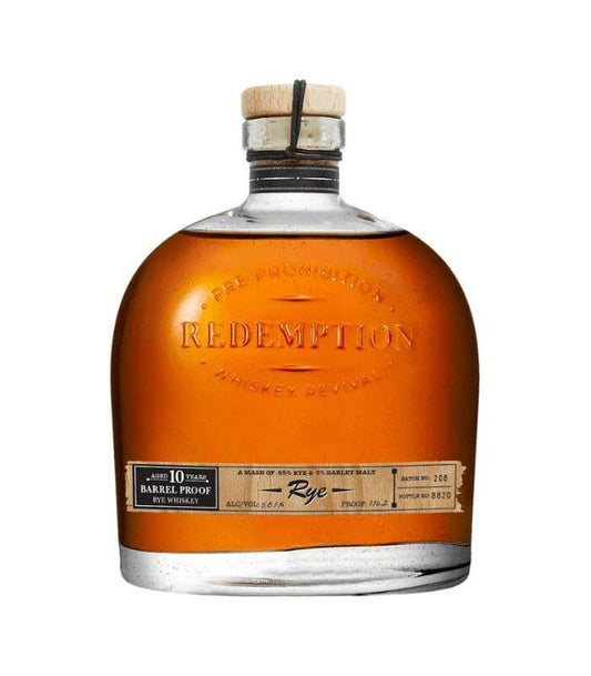 Buy Redemption 10 Years Barrel Proof Rye 750mL Online - The Barrel Tap Online Liquor Delivered