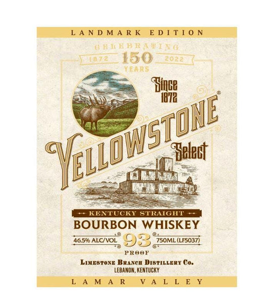 Buy Yellowstone Select Bourbon Whiskey Lamar Valley - 150th Anniversary Landmark Edition 750mL Online - The Barrel Tap Online Liquor Delivered